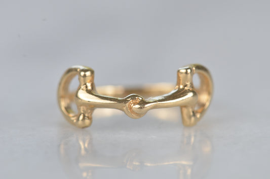 Vintage Gold Horsebit Ring
