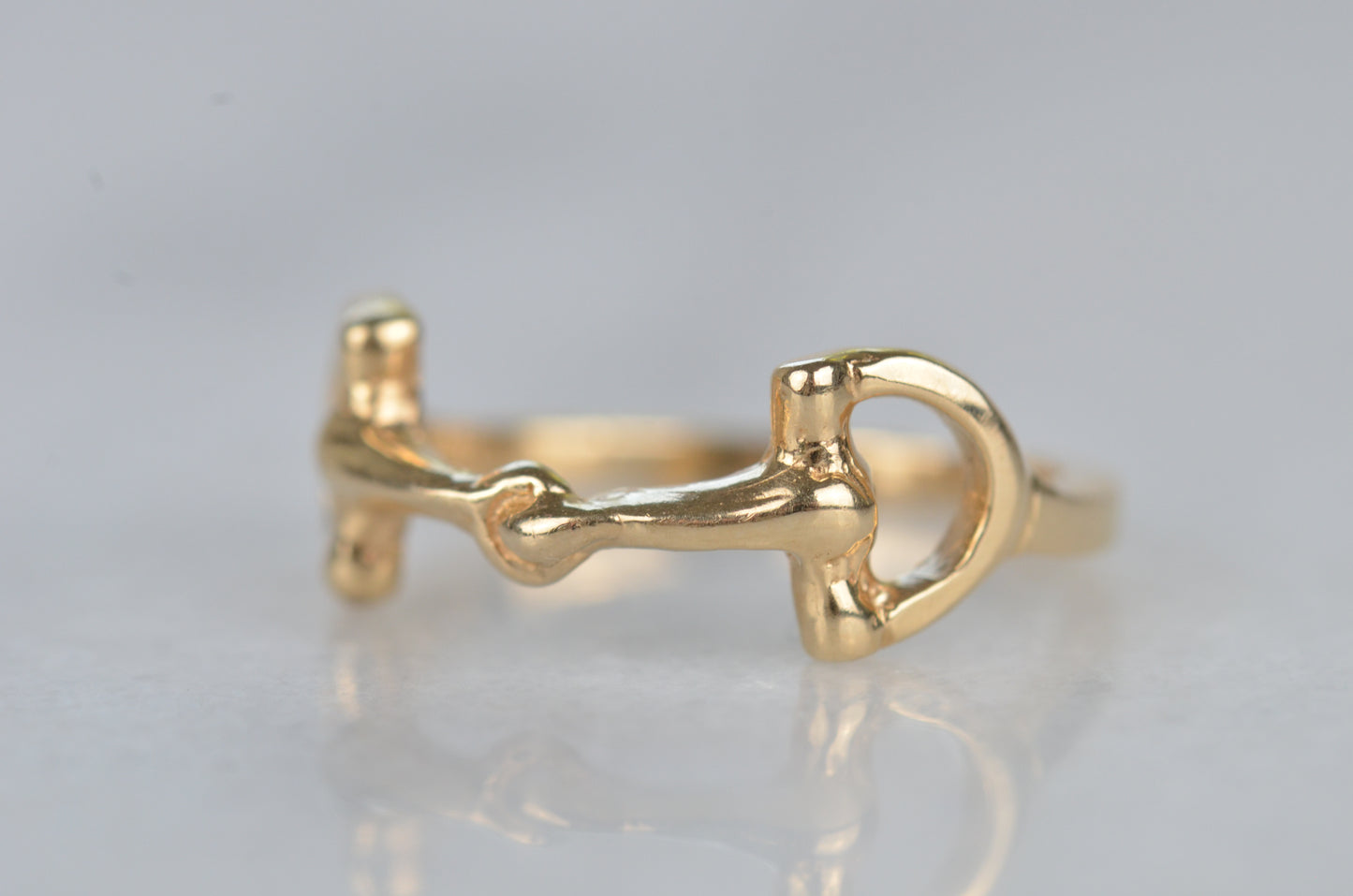 Vintage Gold Horsebit Ring