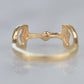 Vintage Gold Horsebit Ring