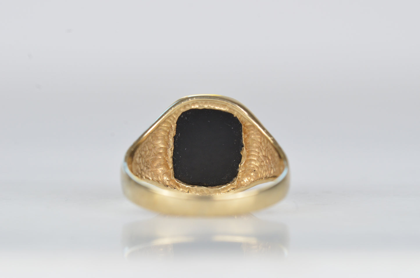Striking Vintage Onyx Signet Ring