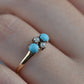 Dainty Victorian Turquoise and Pearl Ring