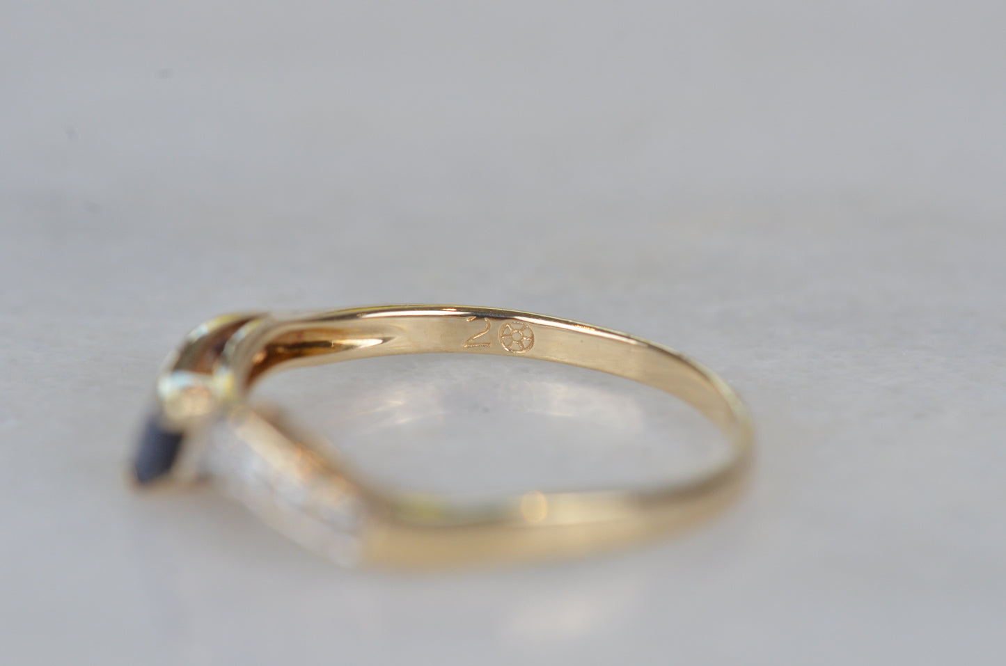 Vintage Sapphire Marquise Wave Band