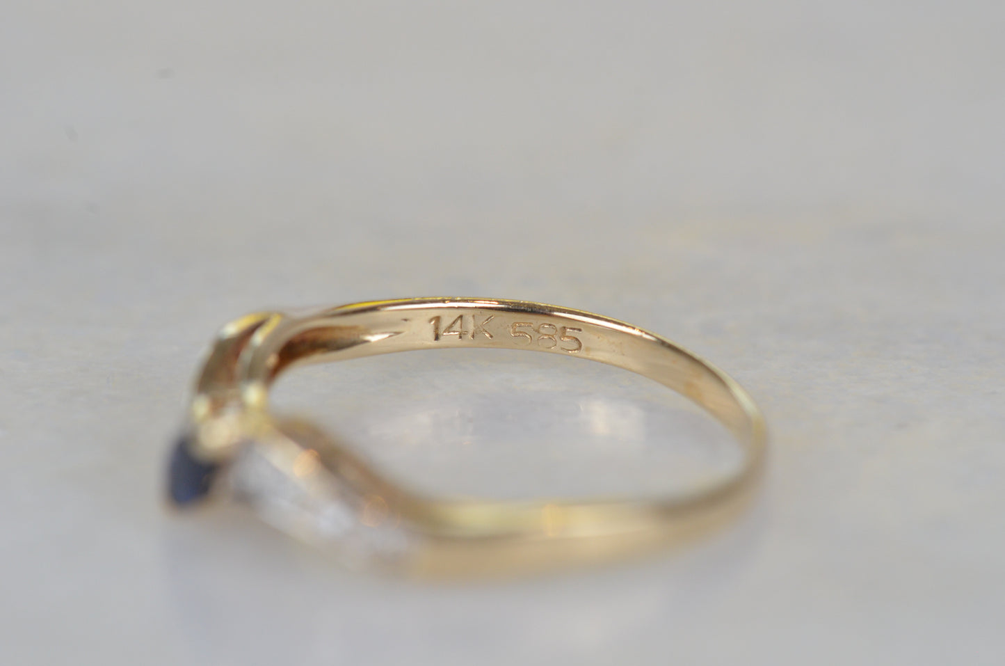 Vintage Sapphire Marquise Wave Band