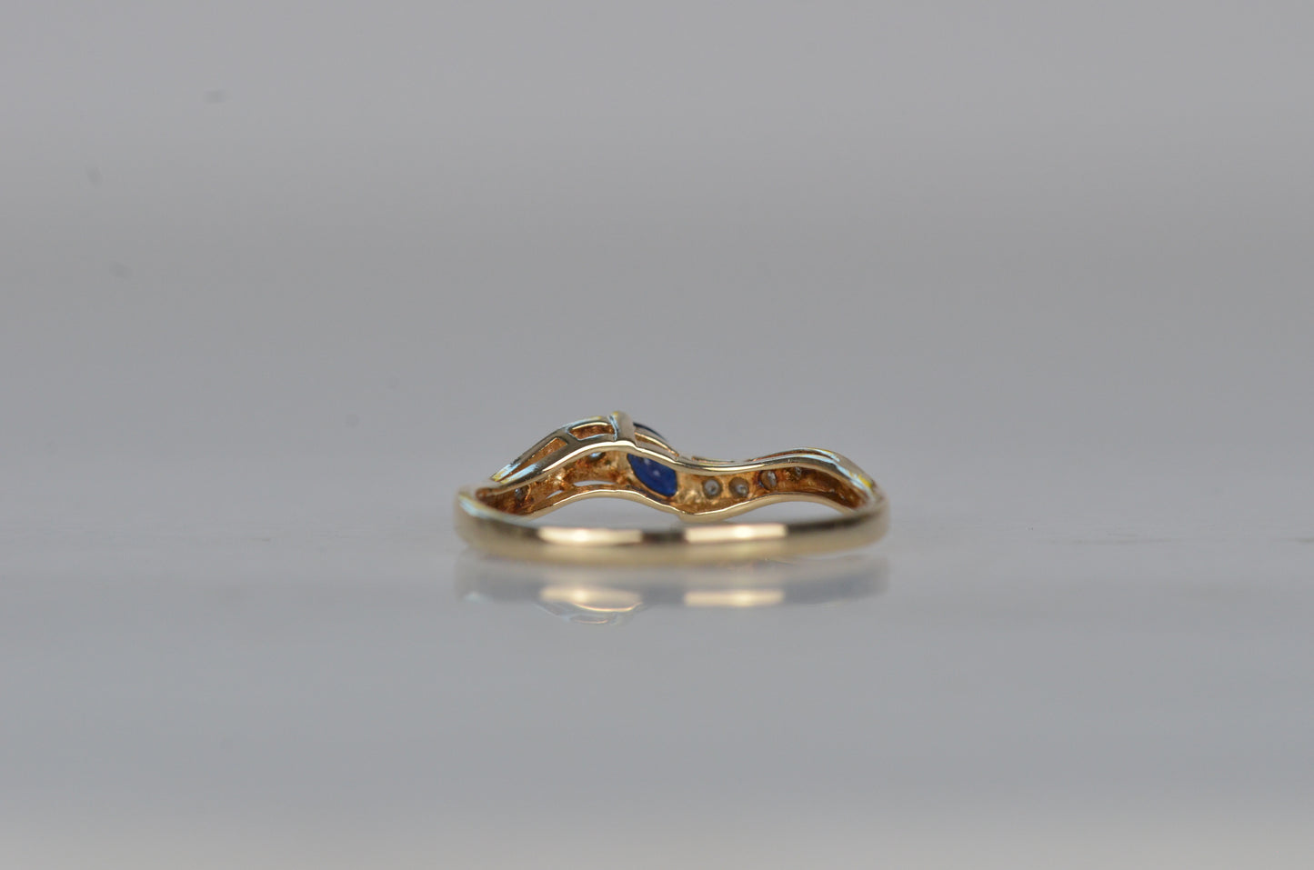 Vintage Sapphire Marquise Wave Band