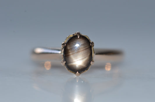 Mesmerizing Vintage Black Star Sapphire Ring