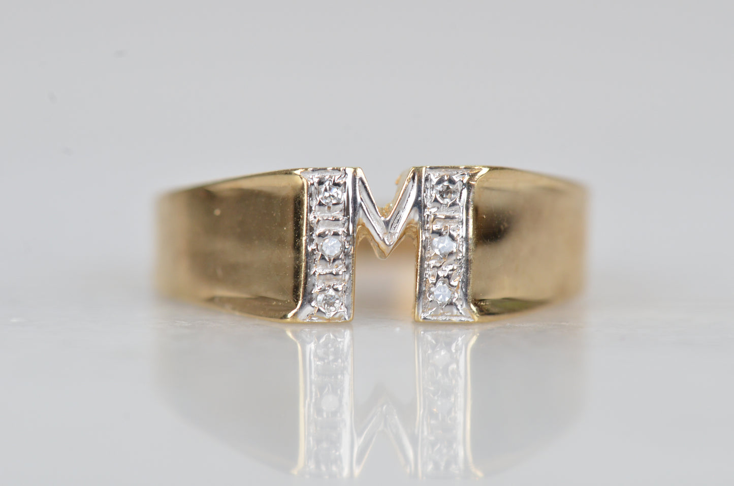Everyday Vintage M Diamond Ring