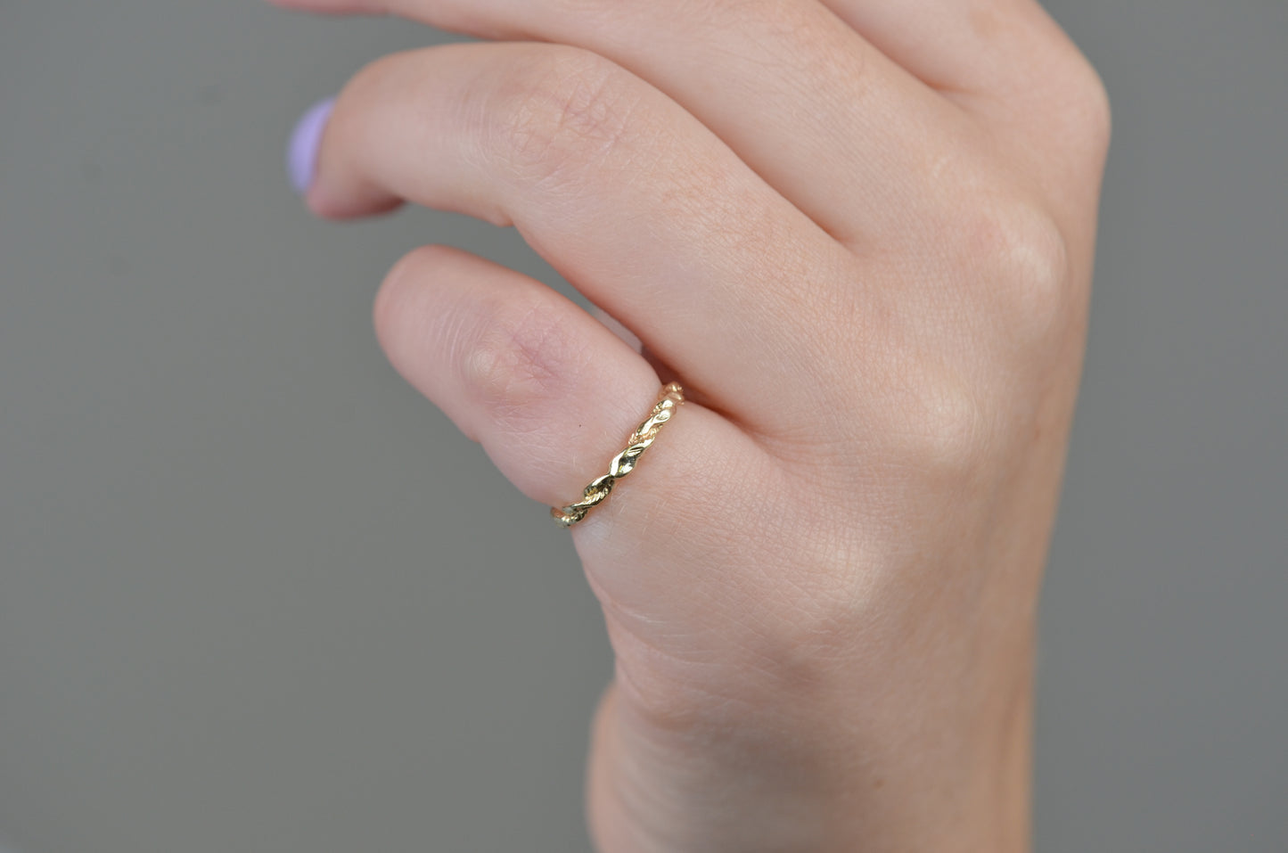 Dainty Vintage Twisted Pinky Ring