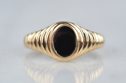 Vintage Onyx Bubble Ring