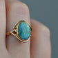 Fiery Vintage Boulder Opal Ring