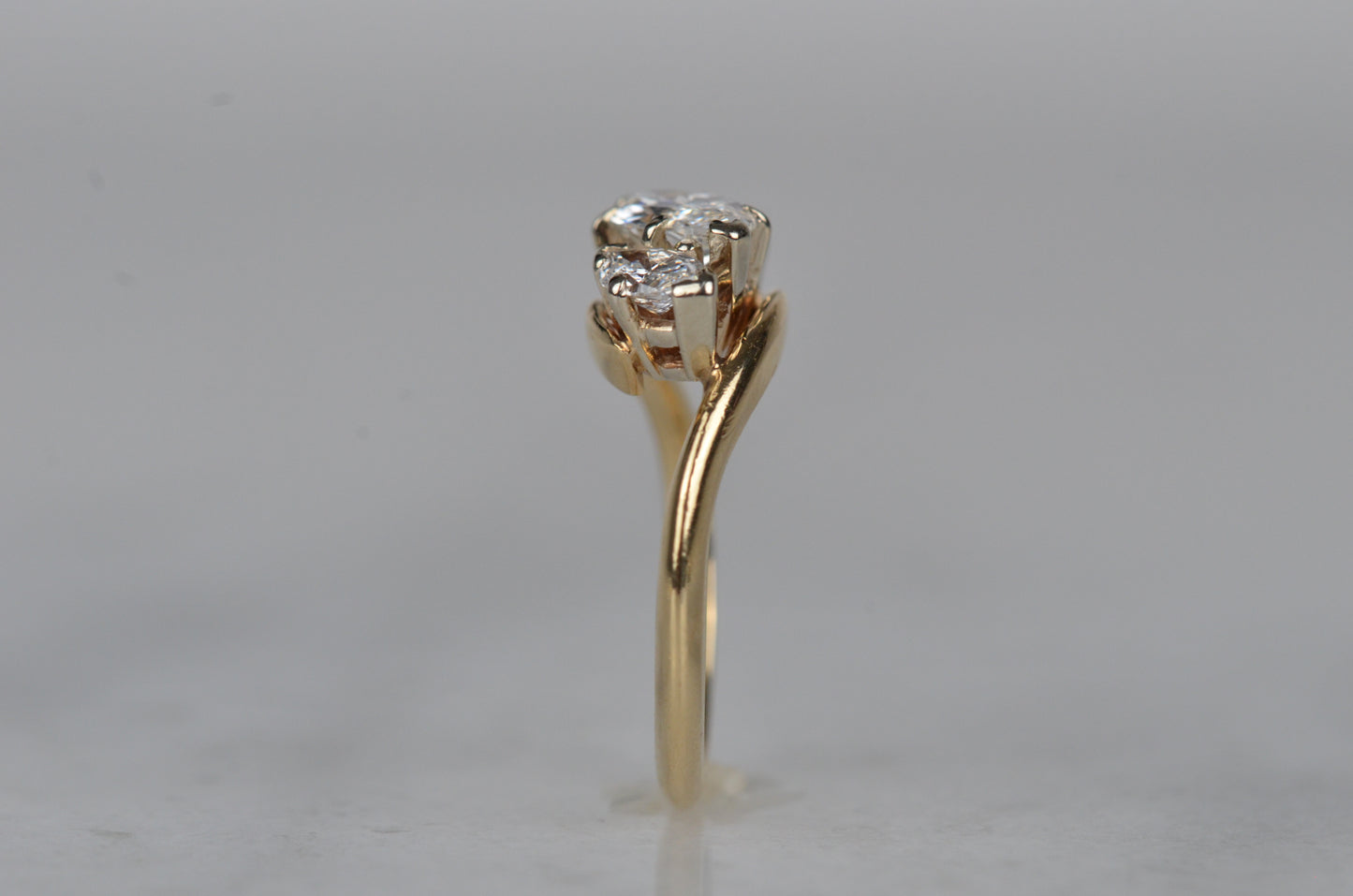 Radiant Vintage Marquise Engagement Ring