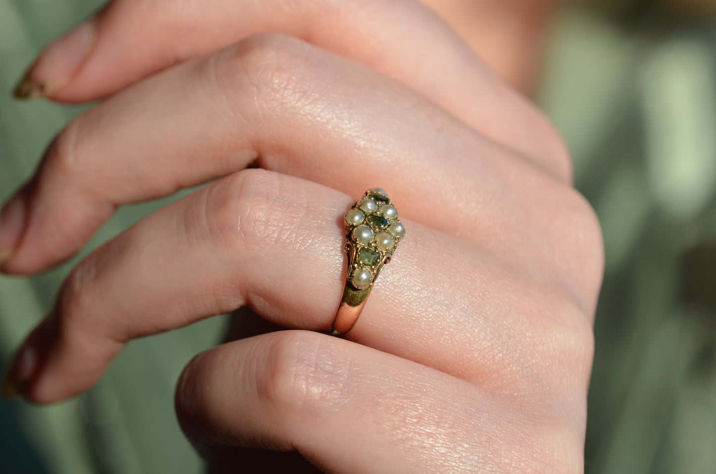Dreamy Victorian Forget Me Not Ring