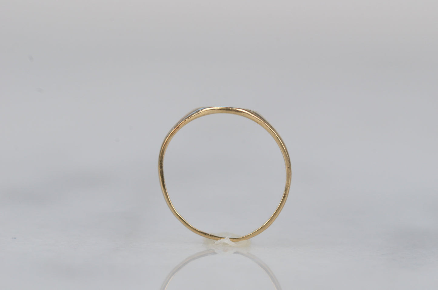 Tiny Antique R Signet Ring