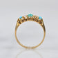 Vibrant Antique Turquoise and Diamond Ring