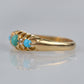 Vibrant Antique Turquoise and Diamond Ring