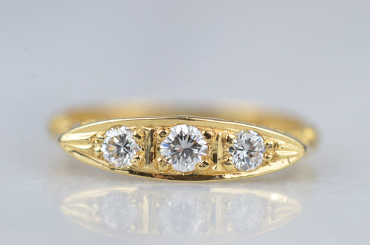 Brilliant Victorian Revival Boat Ring