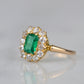 Captivating Victorian Emerald Halo Ring