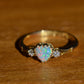 Otherworldly Victorian Opal Heart Ring