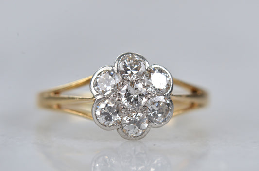 Outstanding Edwardian Daisy Ring