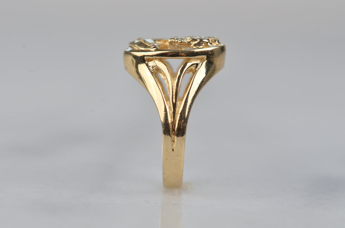 Bold Golden Cameo Ring