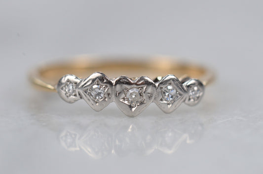Dainty Edwardian Style Hearts & Stars Band