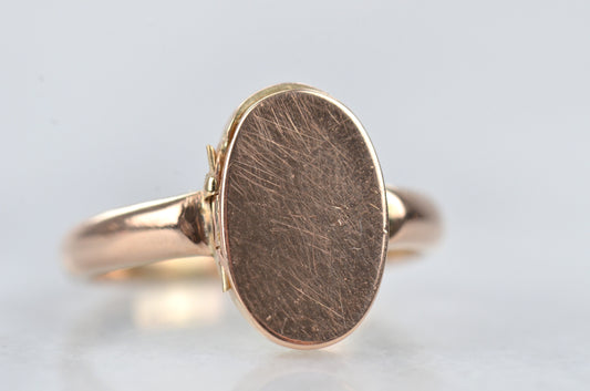 Playful Antique Locket Ring