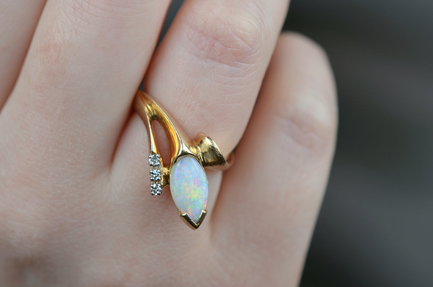 Sensational Vintage Opal Cocktail Ring