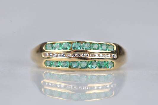 Crisp and Bright Vintage Emerald Band