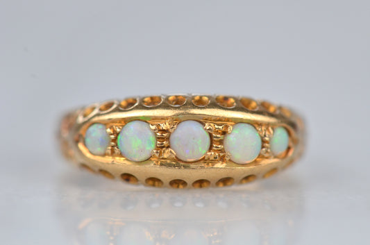 Edwardian Inspired Opal Boat Ring