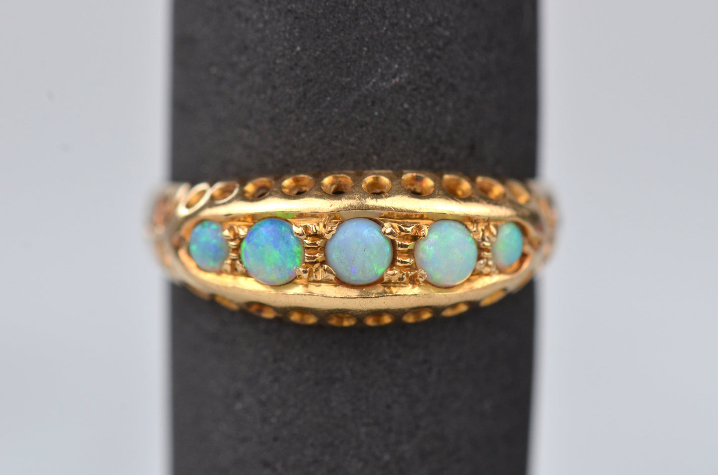 Edwardian Inspired Opal Boat Ring