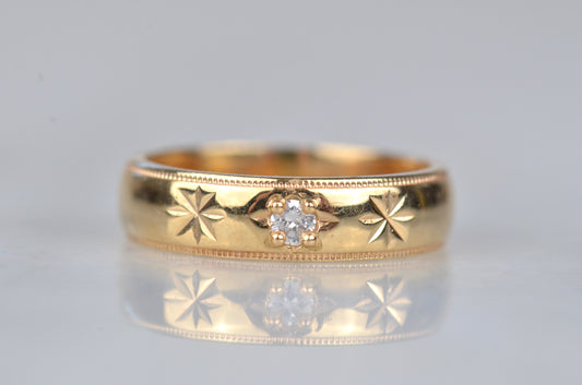 Vintage Star and Diamond Band