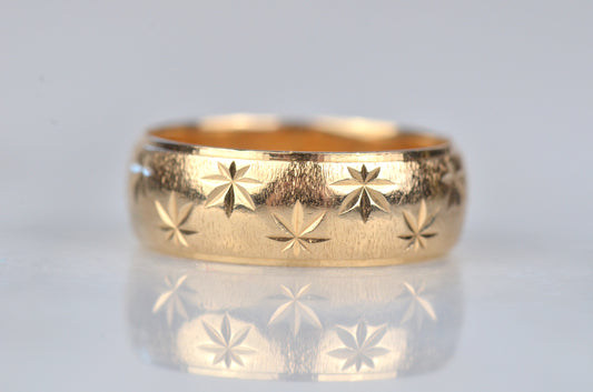 Chunky Textured Star Eternity Ring