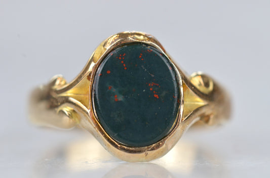 Unique Vintage Bloodstone Ring