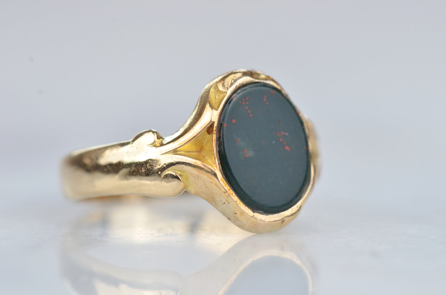 Unique Vintage Bloodstone Ring