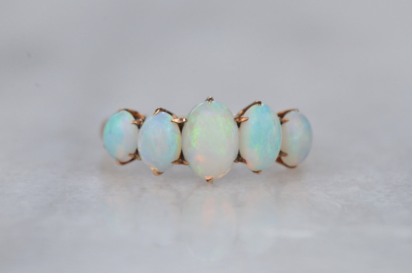 Gorgeous Victorian Opal Half Hoop