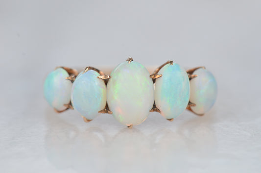 Gorgeous Victorian Opal Half Hoop