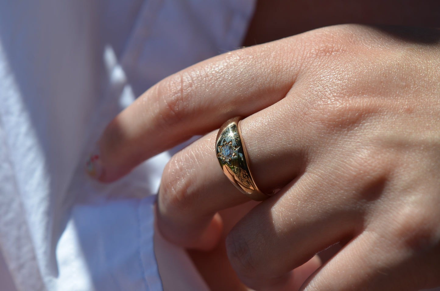 Victorian-Inspired Vintage Starburst Ring