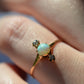 Dainty Victorian Opal and Diamond Trilogy Ring