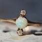 Dainty Victorian Opal and Diamond Trilogy Ring