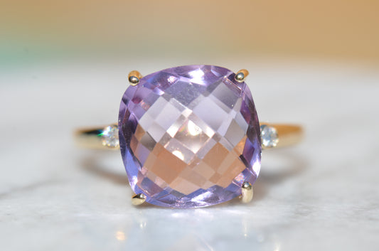 Playful Estate Amethyst Cocktail Ring