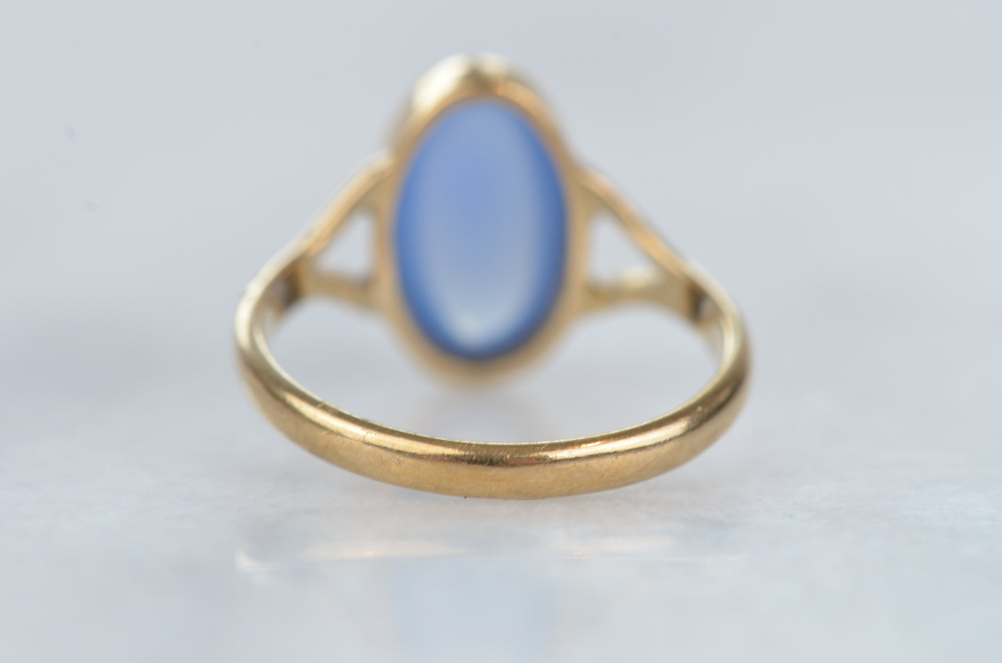 Calming Vintage Blue Chalcedony Ring