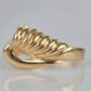 Swirling Vintage Gold Waves Ring