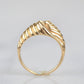 Swirling Vintage Gold Waves Ring