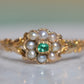 Exquisite Early Victorian Emerald Pearl Ring