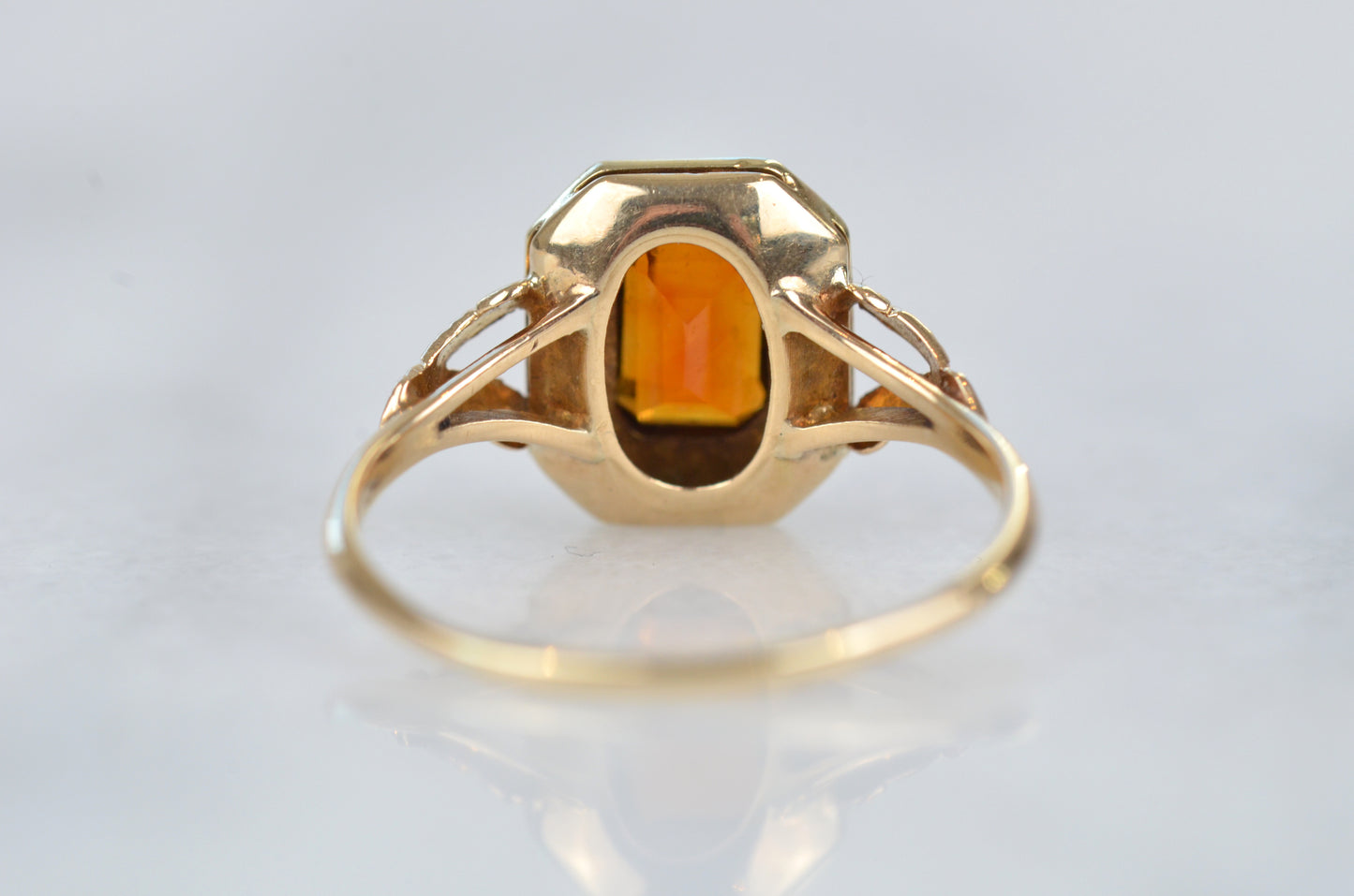 Dramatic Vintage Citrine Pearl Ring
