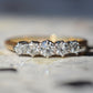 Sparkling Art Deco Five Diamond Ring