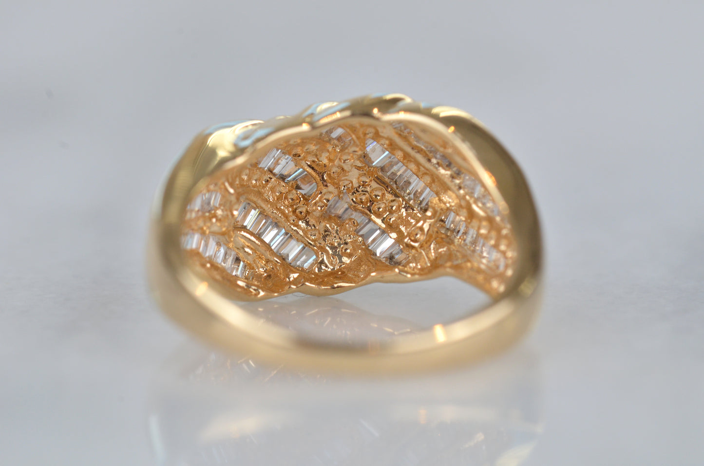 Dramatic Vintage Baguette Dome Ring