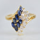Showstopping Vintage Duality Cluster Ring