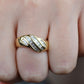 Swooping Vintage Baguette Dome Ring