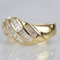 Swooping Vintage Baguette Dome Ring
