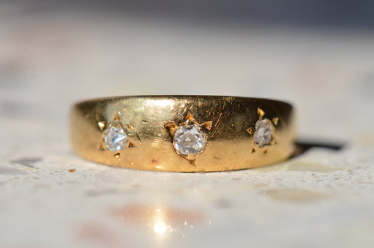 Sweet Little Antique Starburst Trilogy Ring